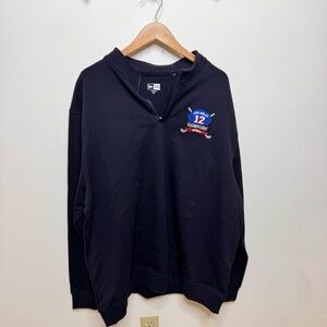 Jim Kelly 12 Celebrity Classic 2024 New Era Navy Quarter-Zip Sweatshirt